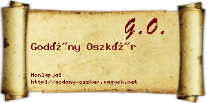 Godány Oszkár névjegykártya